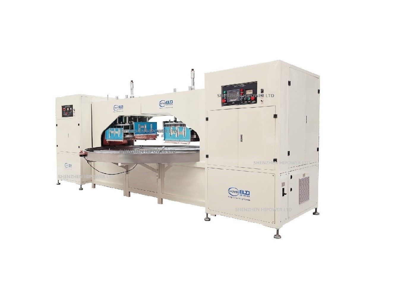 雙頭式轉盤式空氣過濾棉高周波熔接機